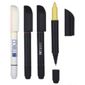 Custom Plastic Highlighter Pen W/ Ballpoint Pen & Pocket Clip